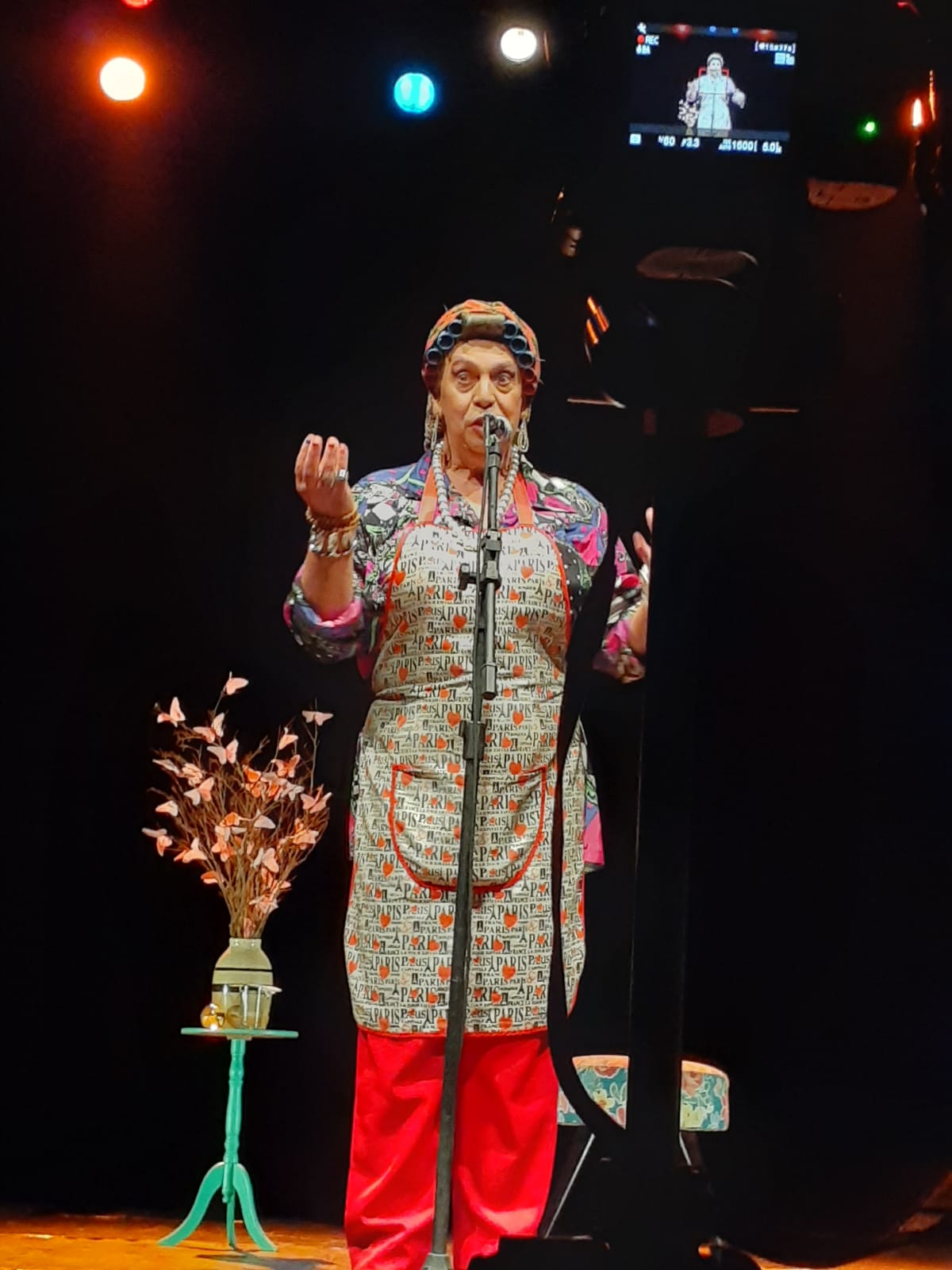 Dona Antonieta no palco em evento no ABC